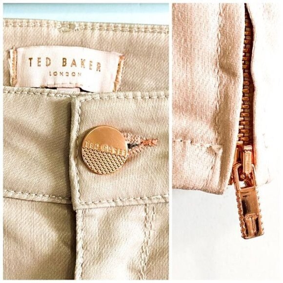 Ted Baker Katarie Coated Skinny Jeans, Baby Pink, size 25 , New‎ with Tag - Picture 9 of 16